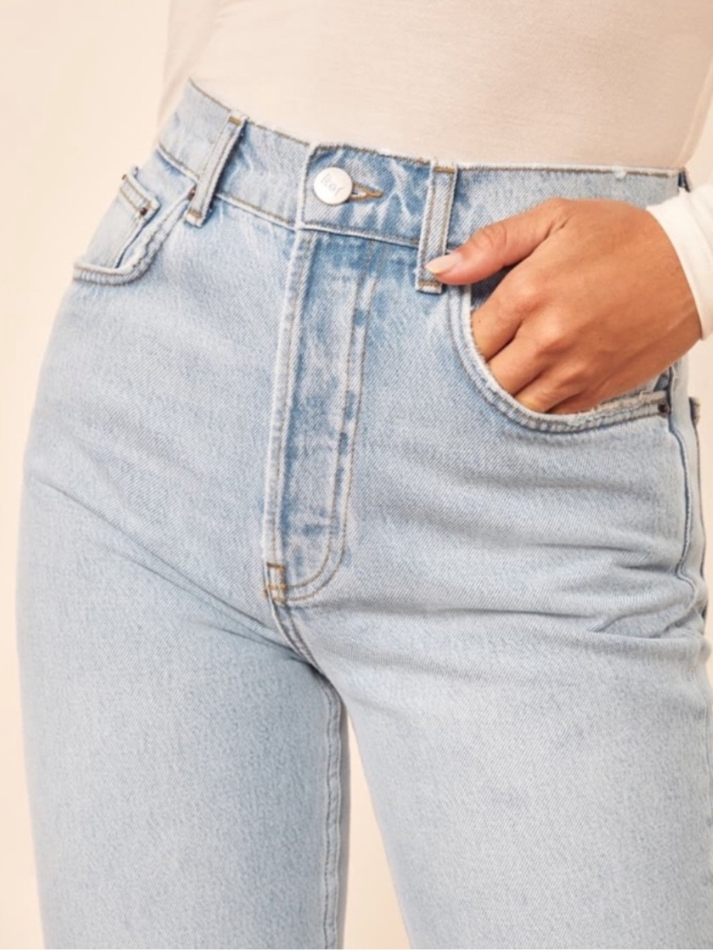 REFORMATION Cynthia High Rise Straight Leg Jeans in Tahoe - Size 24”